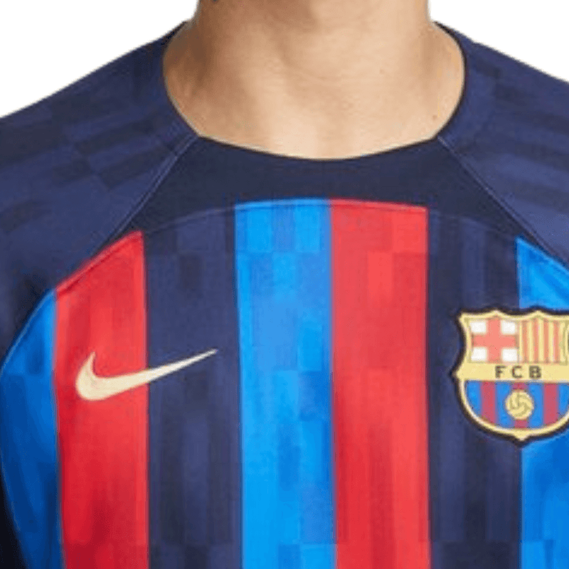 Camisa Barcelona Listrada Home 2022/2023 – Versão Torcedor