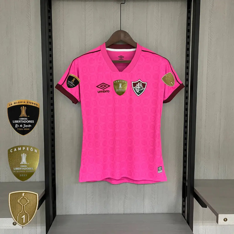 Camisa Outubro Rosa Feminina Patchs Libertadores