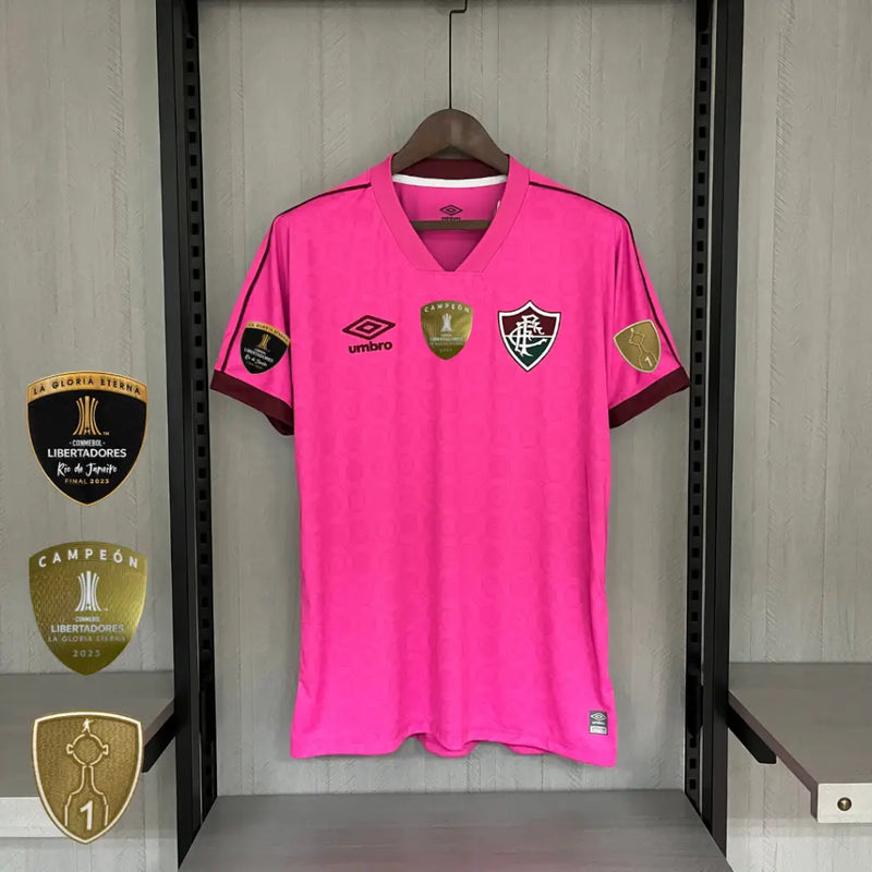 Camisa Outubro Rosa Masculina Patchs Libertadores 2023